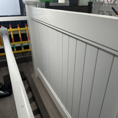 6ft High Plastic Privacy PVC Vinyl Fence 8ft Wide UV Protected