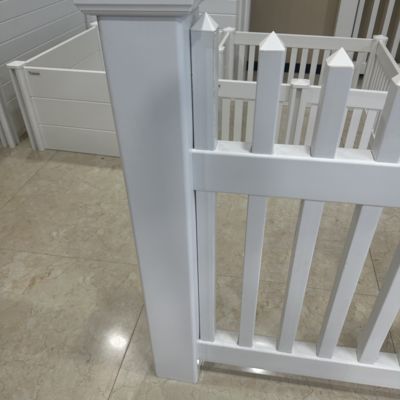 Lightweight Durable Home Depot Pvc Picket Fence Non Toxic 8*4ft