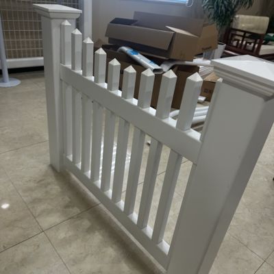 Lightweight Durable Home Depot Pvc Picket Fence Non Toxic 8*4ft
