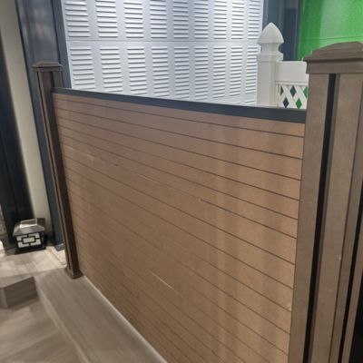 Anti UV Waterproof WPC Fence Panel 6*6ft Szie Brown Color