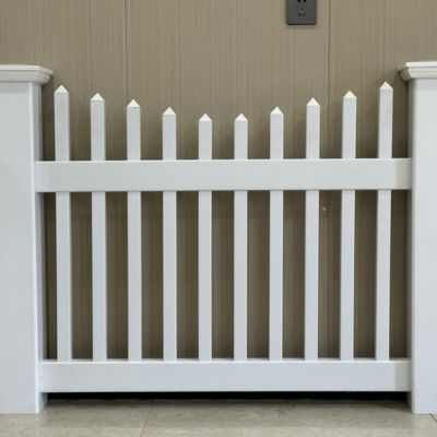 4*8ft Lightweight Plastic White Picket Fence Weather Resistant