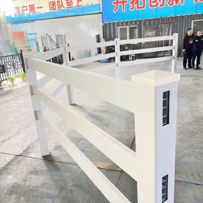 Horse Farm 3 Rail Vinyl Horse Fence white color plastic material