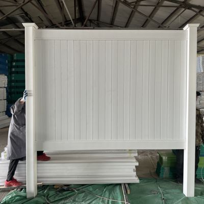 Classic UV Protected White Pvc Privacy Fence 8ft Wide 6ft High