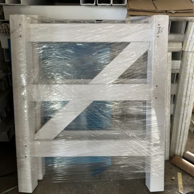 Horse Farm 3 Rail Vinyl Horse Fence white color