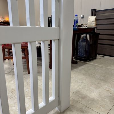 High Strength White Pvc Picket Fence Impact Resistant Tough Fit 8ft Wide