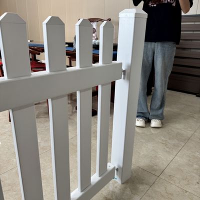 Low Installation Threshold PVC Picket Fence Attractive 8FT Wide Vinyl Fence Planks