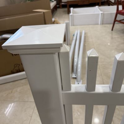 Modern White Pvc Fence Pickets 1.2m Height 2.4m Width High Temp Resistance