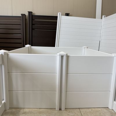 UV Resistant White Planter Boxes Outdoor Rectangular Long Lifespan