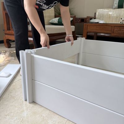 Ventilated Vinyl Fence Flower Box Better Drainage Rectangular Shape