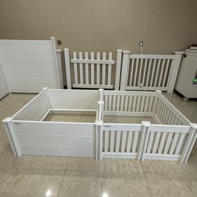 PVC Dog Whelping Box 80cm X 80cm X 46cm White Temporary Pet Fence