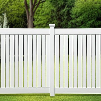 UV Protection PVC 6x8 Vinyl Fence Panels 2.44m Wide Easy Install