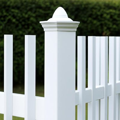 White Durable PVC Vinyl Privacy Fence Post 2.59m Waterproof for homes gardens