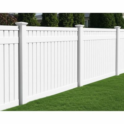 UV Resistant PVC Vinyl Fence Easy To Install White Vinyl Fence Boards 6feet×8feet