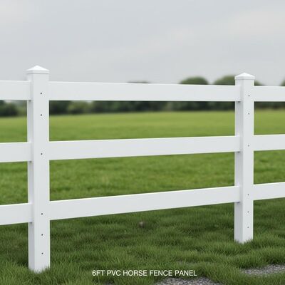 white fence 6ft PVC Horse Fence 6 Foot fence panel