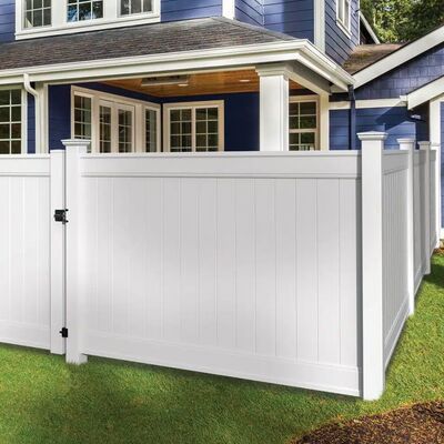 Durable 6ft PVC Vinyl Privacy Fence With Solid Panels For High Privacy