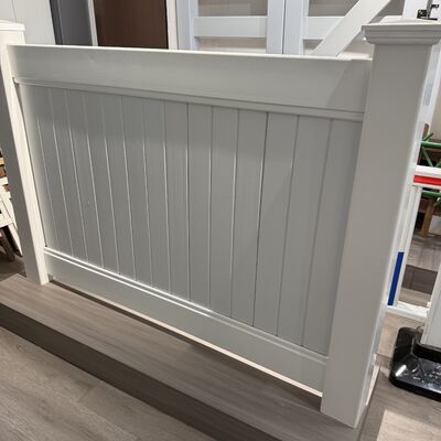 Air Flow PVC Vinyl Fence Alternating Slat Privacy Yard Divider