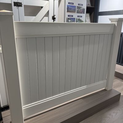 Durable Solid White PVC Vinyl Fence Panels 6 Foot Height Ideal For Outdoor Privacy Backyard Enclosure And Long Lasting