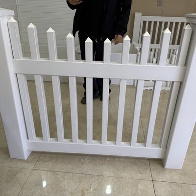 Smooth Burr Free White PVC Picket Yard Divider Fence
