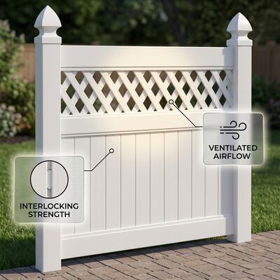 White PVC Privacy Fence for Backyard Privacy and Property Boundaries