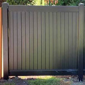 UV Proof PVC Privacy Fence Weatherproof UV Black Vinyl Panel Boards 2.4m