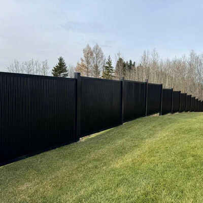 Weather Resistant PVC Privacy Fence Easy To Clean Black 2.4m Vinyl Boards