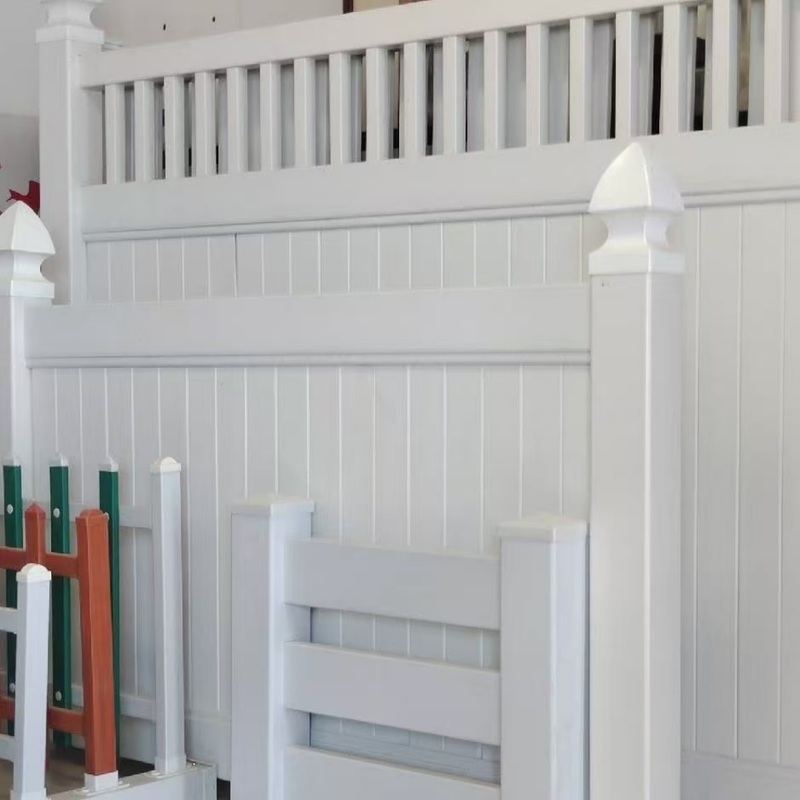 High PVC White Vinyl Fence Panels 6x8ft Customized Style Resistant To Sun
