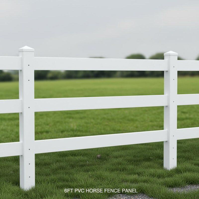white fence 6ft PVC Horse Fence 6 Foot fence panel