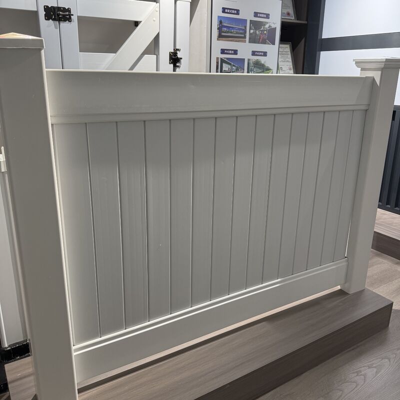 Durable Solid White PVC Vinyl Fence Panels 6 Foot Height Ideal For Outdoor Privacy Backyard Enclosure And Long Lasting