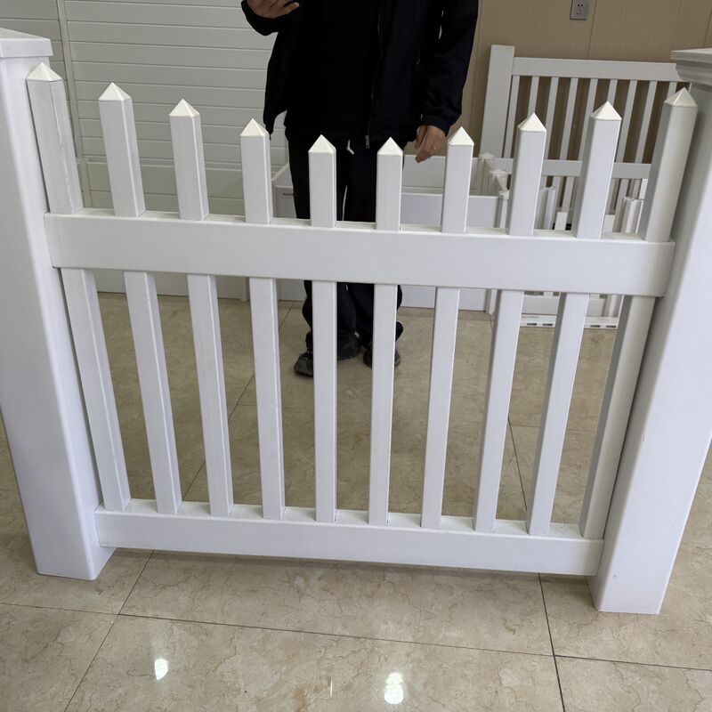 Smooth Burr Free White PVC Picket Yard Divider Fence