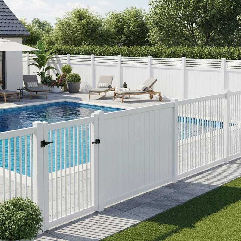 Eco Friendly pvc garden fence Strong Structure Weatherproof Design