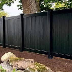 UV Proof PVC Privacy Fence Weatherproof UV Black Vinyl Panel Boards 2.4m