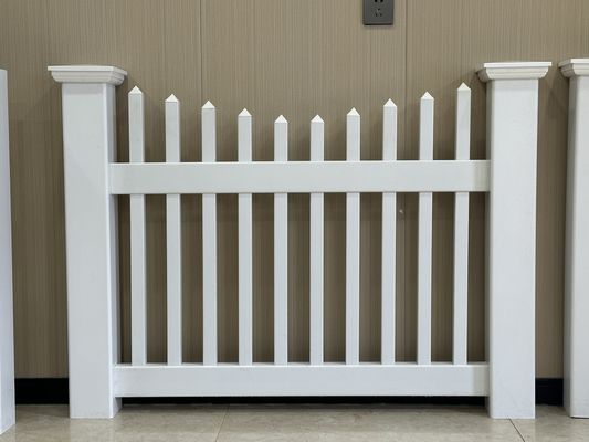 Glossy Surface PVC Picket Fence Attractive Decorative 4ft High