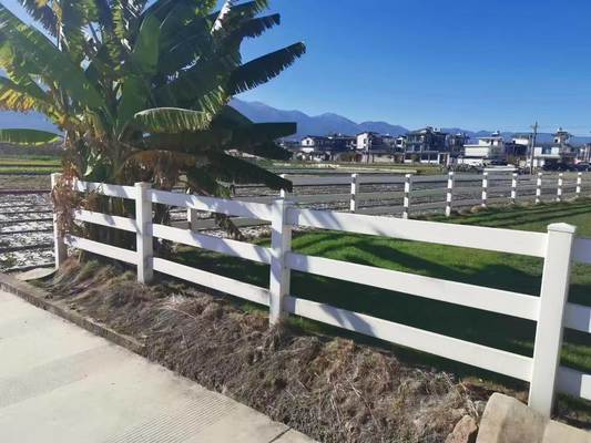 4 Rails Durable PVC Horse Fence 1.5m Height Vinyl Farm Fence