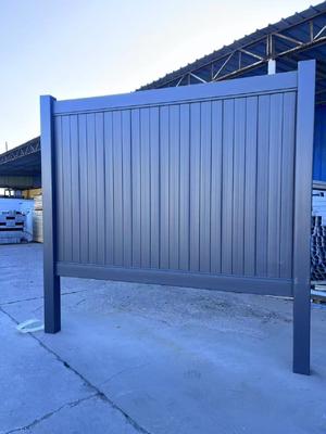Dark Grey Privacy PVC Vinyl Fence Panels 6x8 Ft Durability Weather Resistant