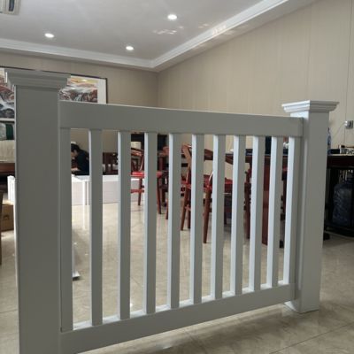 Sectional White Vinyl Pool Fencing Tool Weather Resistant Plastic Pool Fence