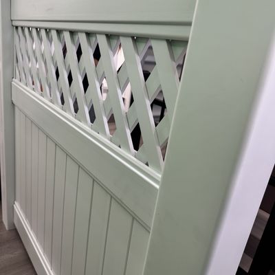 Rainproof 100% Virgin PVC Fence Pannels 6ft*8ft Modern Design For Residential Use
