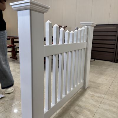 Modern White Pvc Fence Pickets 1.2m Height 2.4m Width High Temp Resistance