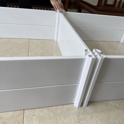 White Raised PVC Planter Box Comfortable Height Rot Resistant