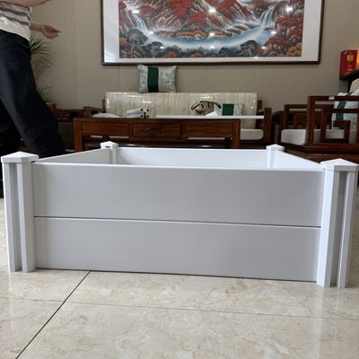 Rectangle White Pvc Planter Boxes For Farm UV Resistant Rot Resistant Insect Resistant
