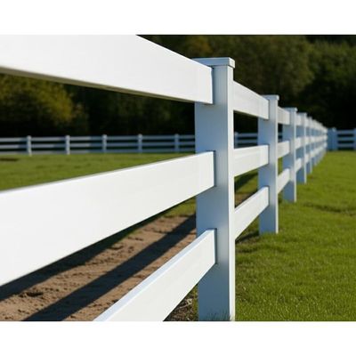 white PVC Horse Fence 6 Foot